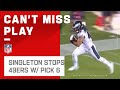 Alex Singleton Puts 49ers Away w/ Pick 6