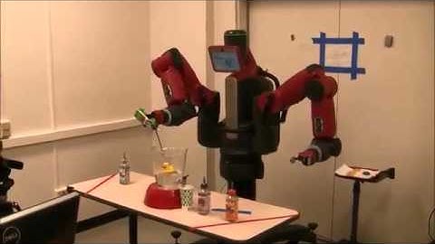 UMD robot learns to make a beverage by observing people.