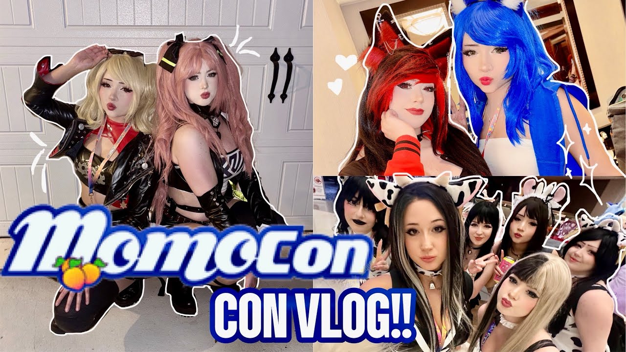 MOMOCON 2025 CON VLOG!! cosplaying with friends, shopping and parties🌸