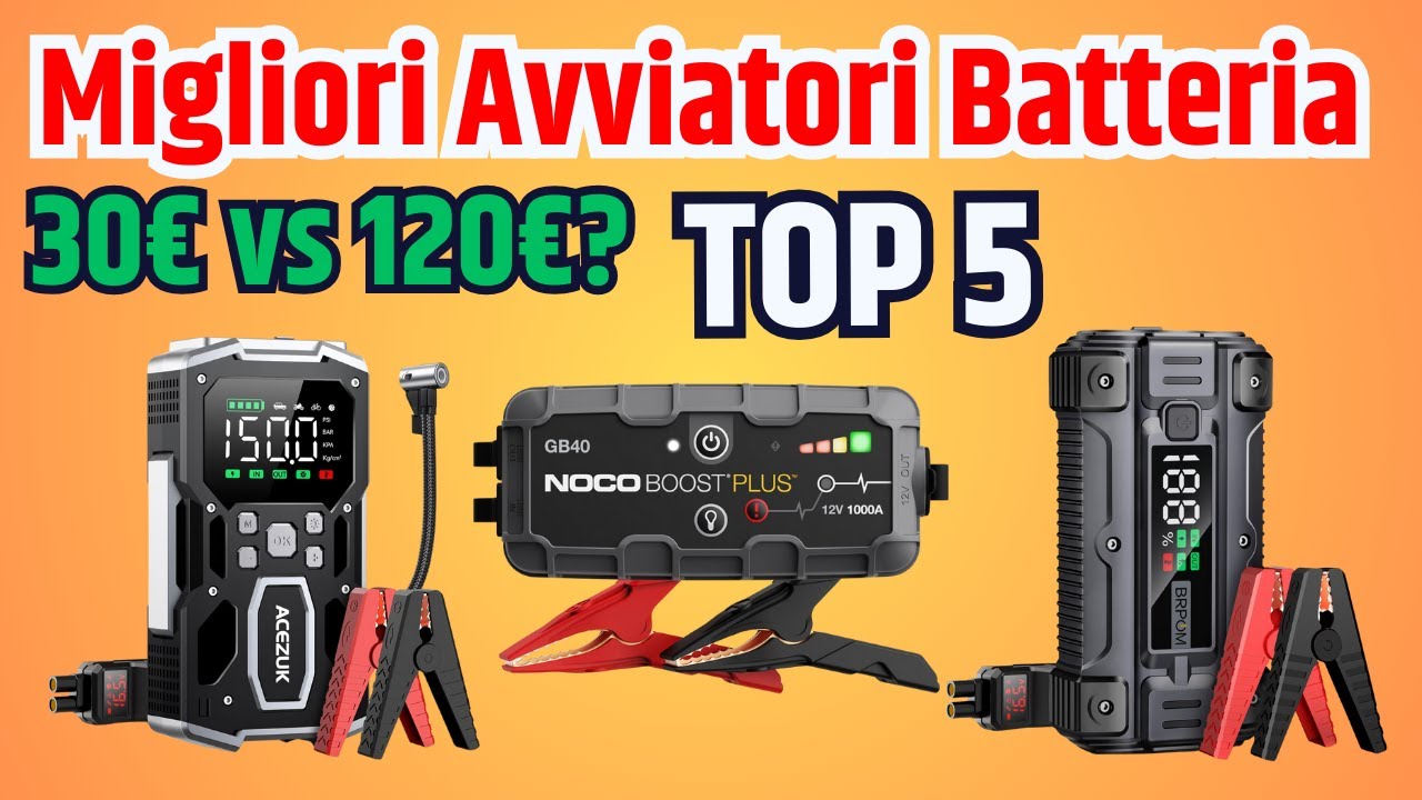 I 5 Migliori Avviatori Batteria Auto del 2026 (Classifica Aggiornata)