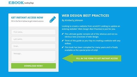 EBook Landing Page – Best Template For Sell Your Books Online