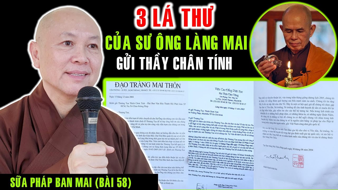 THẬT BẤT NGỜ ! Sư Ông Làng Mai gửi 3 LÁ THƯ cho Thầy Chân Tính RẤT XÚC ĐỘNG.