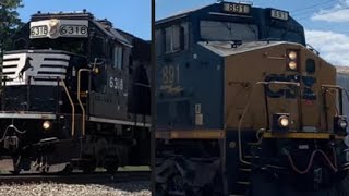 Catching several NS and CSX trains in Decatur, AL 5-15-21