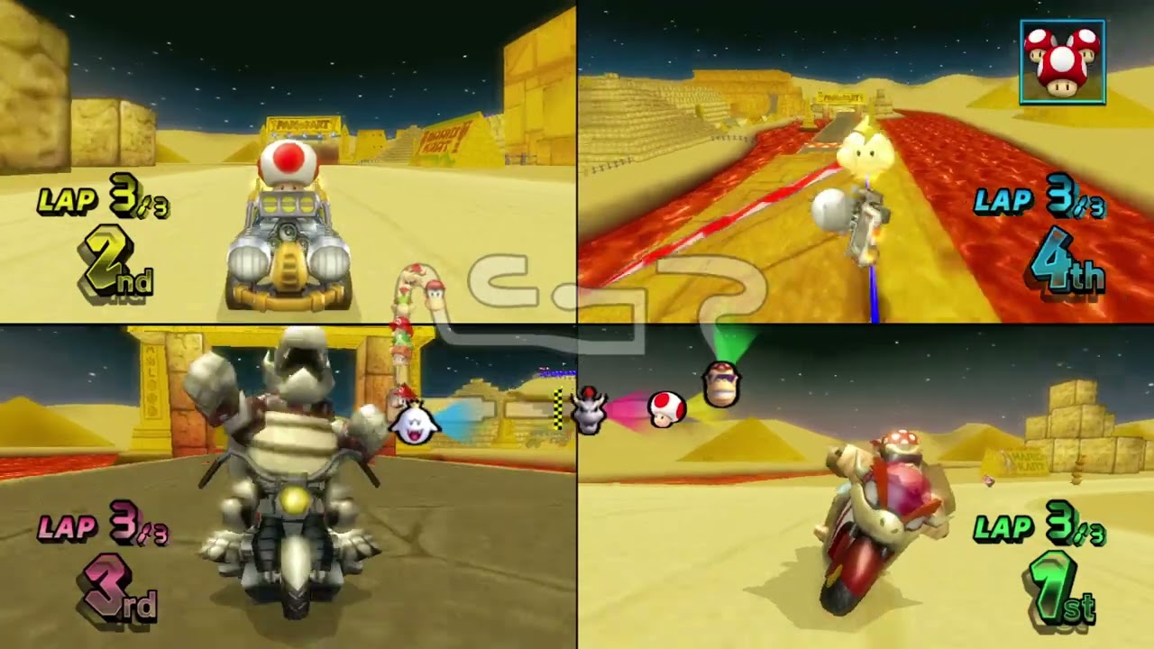 Mario Kart Wii Custom Tracks (History) ✦ 4 Players #770 (3 Tracks) 150cc
