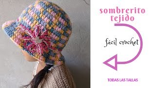 Sombrero tejido ha crochet //todas las edades // facil crochet