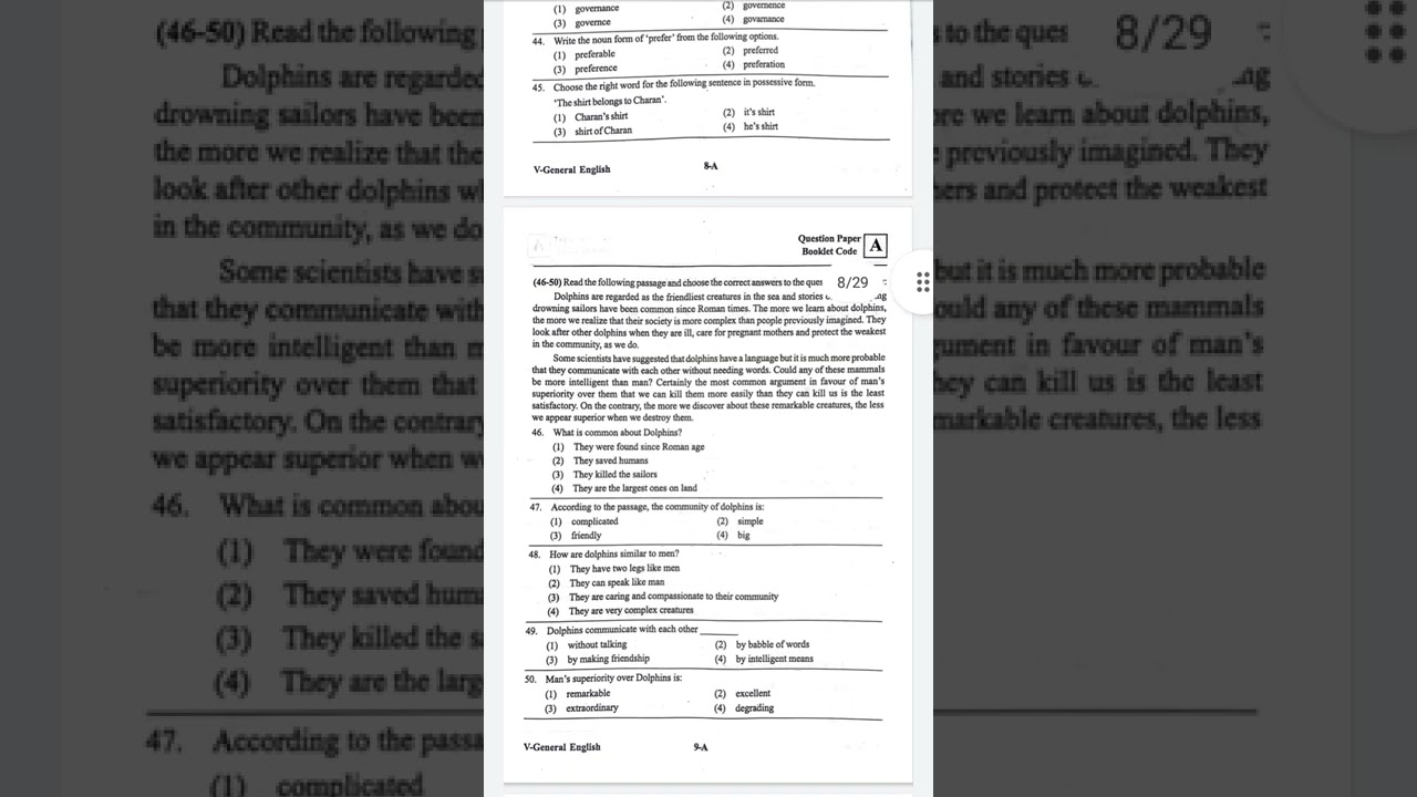 Aprjc model paper for 2022