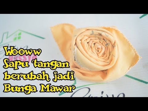 CARA MEMBUAT SAPUTANGAN MENJADI BUNGA MAWAR