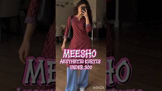 Aesthetic short kurtis from Meesho under 300 #viral #ytshorts #shortvideo #trending #viralvideo