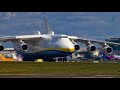 Antonov AN-225 Mriya | Low Pass, Landing, Taxiing, Opening Cargo Door and Departure | 4K Upscale
