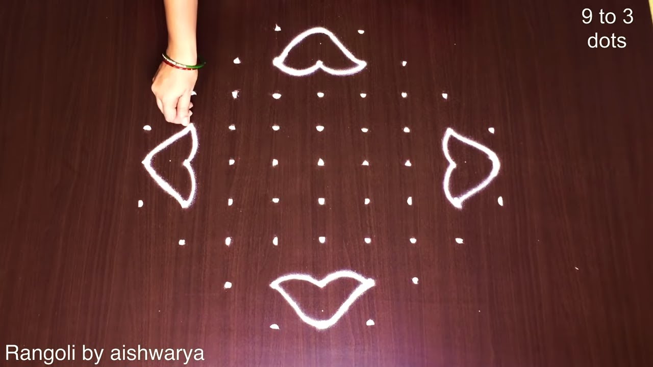 Tamil Kolangal Designs 9x3x3