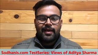 Sodhanis TestSeries : Aditya Sharma [AMA-60, ISCA-65, DT-63, IDT-69]