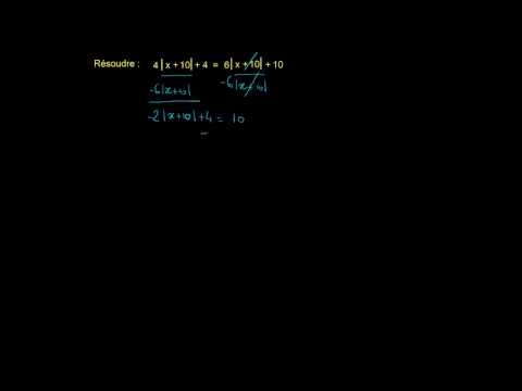 Equations avec des valeurs absolues