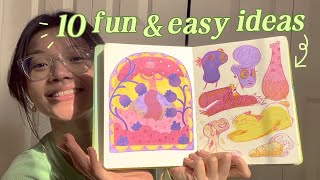 10 ideas to fill your sketchbook (ft. arrtx acrylic markers) screenshot 4