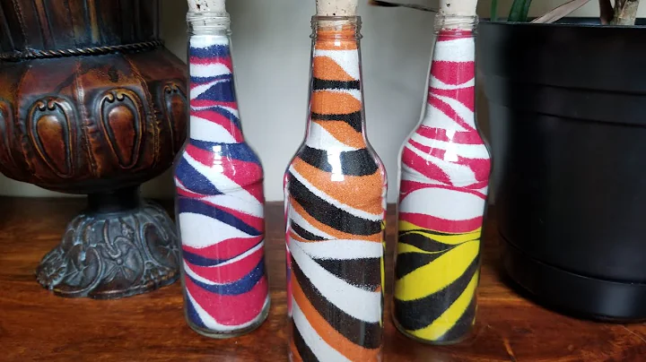 Evde Renkli Kum Sanat şişeleri Nasıl Yapılır
