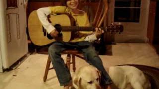 Sawyer singing his newest original, "Breaking Ice," featuring our lab, Sampson