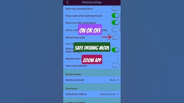 How to Turn ON or OFF Safe driving mode on Zoom App? #shortsfeed #shorts #zoommeeting #zoomcall