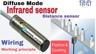 Diffuse mode Distance Sensor || Infrared sensor/ Wiring & Range Setting screenshot 4