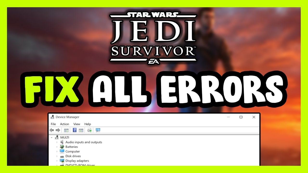 FIX STAR WARS Jedi: Survivor Crashing, Freezing, Not Launching, Stuck ...