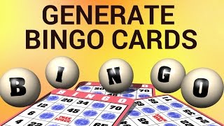 How to Generate Bingo Cards