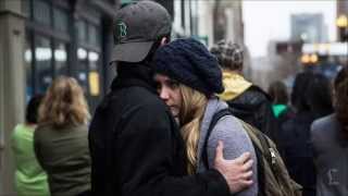 Boston Marathon bombing survivors at memorial ceremony