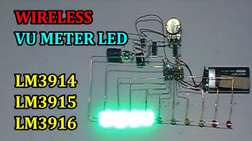 Wireless LED VU METER with LM3914 or LM3915 or LM3916