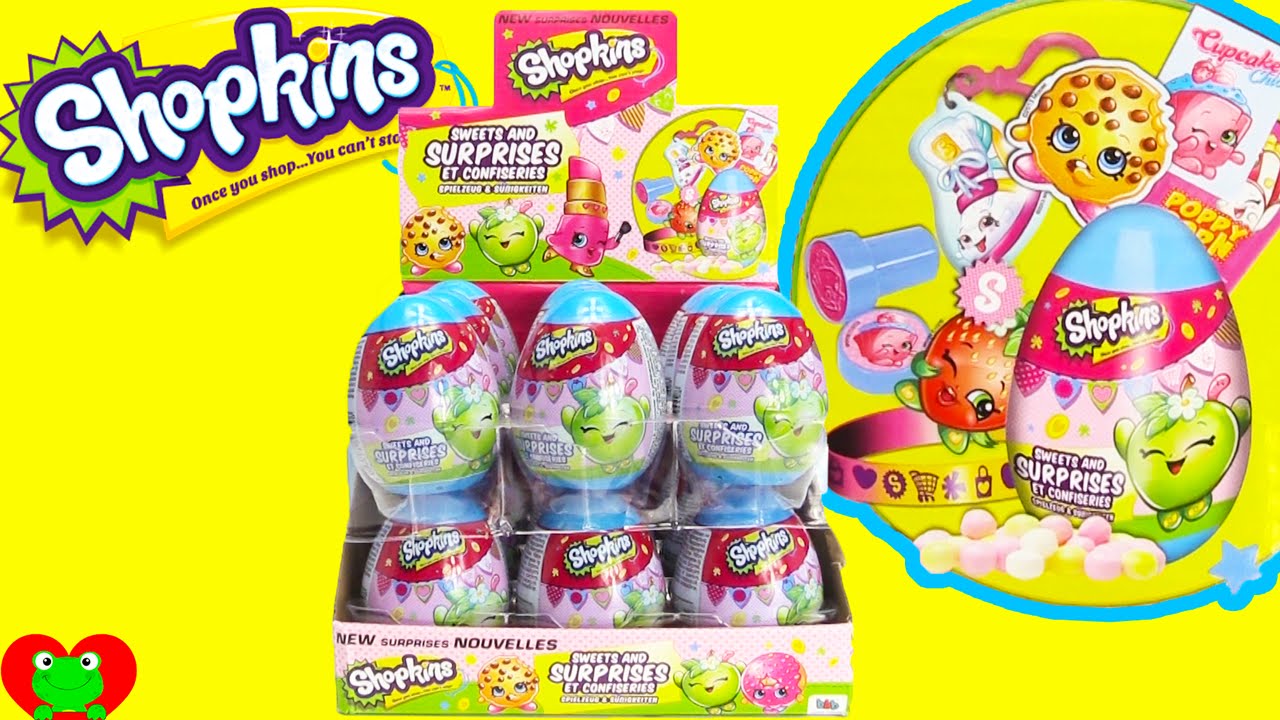 Shopkins Surprise Eggs with Sweets and 