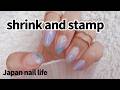 June nail set with regular polish and stamping