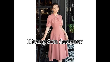 Day cắt may cơ bản:hướng dẫn cách cắt đầm cổ sam leo thân xòe kiểu theo mẫu|Hoàng Sơn designer