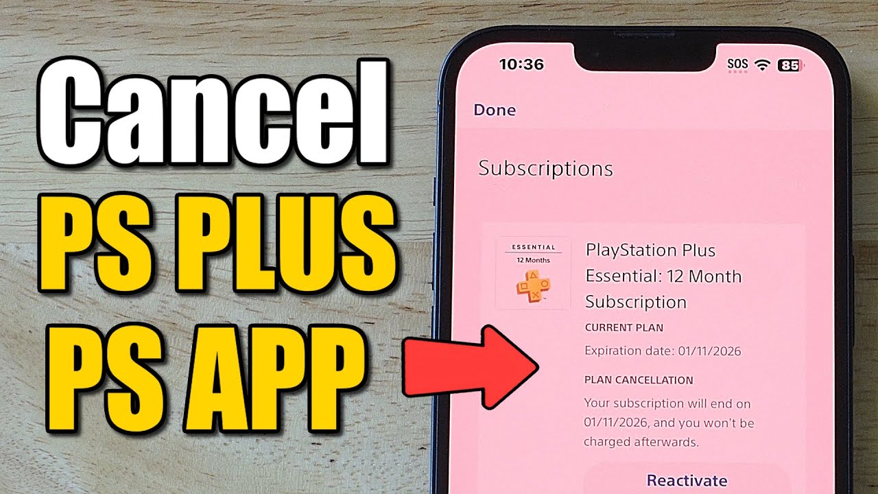 How to Cancel PS Plus using PS APP on phone for PS4 or PS5 - YouTube