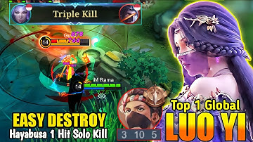 LUO YI SUPREME AGGRESSIVE MODE !! Make Hayabusa Feeder Dead 10X | Luo Yi Top 1 Global 2022 - MLBB