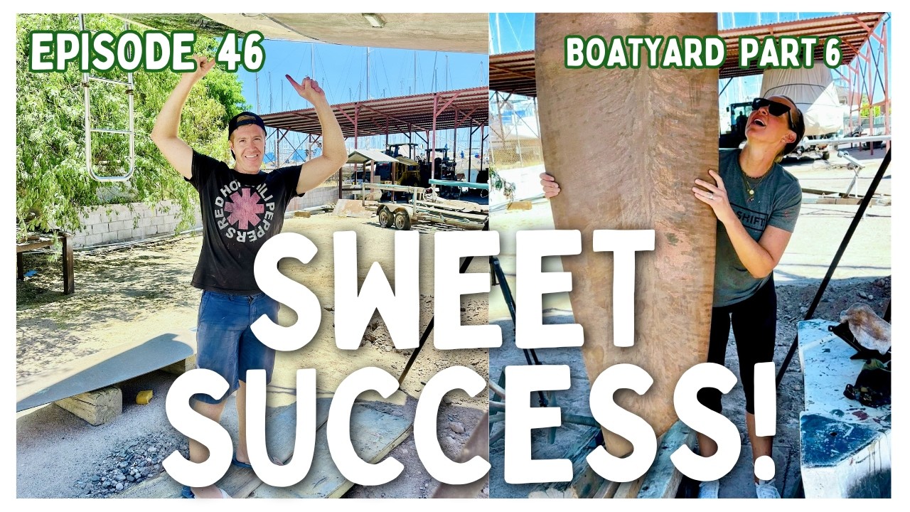 [Ep 46] Dropping the Rudder is Easier That Putting It Back Up But We’ve Got a Boatyard Win!