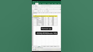 Membuat nomor urut pada excel agar dapat berubah otomatis #shorts #tutorial