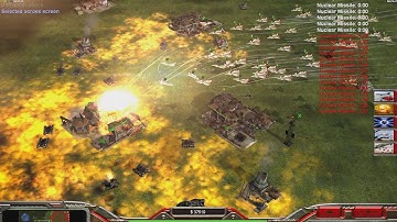 China Nuke - Command & Conquer Generals Zero Hour - 1 vs 7 HARD Gameplay