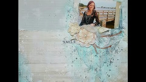 "Smile" Layout Tutorial Featuring the Scraps of Darkness "Seaside Kit"