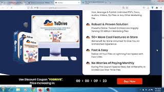 YoDrive Review | Cloud hosting app | Sales page short review screenshot 1