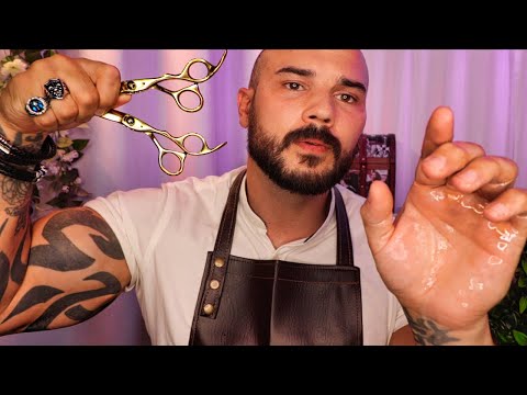 Relaxing ASMR Haircut & Gentle Face Treatment 💆🏻‍♂️ Safest Place in ASMR | Male Personal Attention