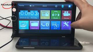 Brand Polarlander Car radio Item 7010B install video and function