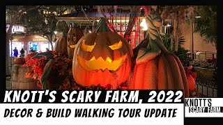 Knott’s Scary Farm Decor &amp; Build Update Walking Tour  2022