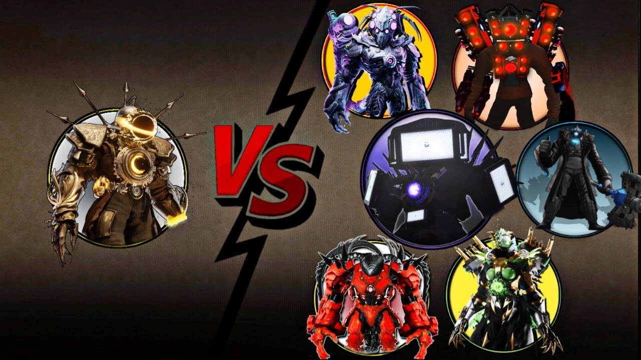 Зловещий титан Клокмен против всех титанов | Shadow Fight 2