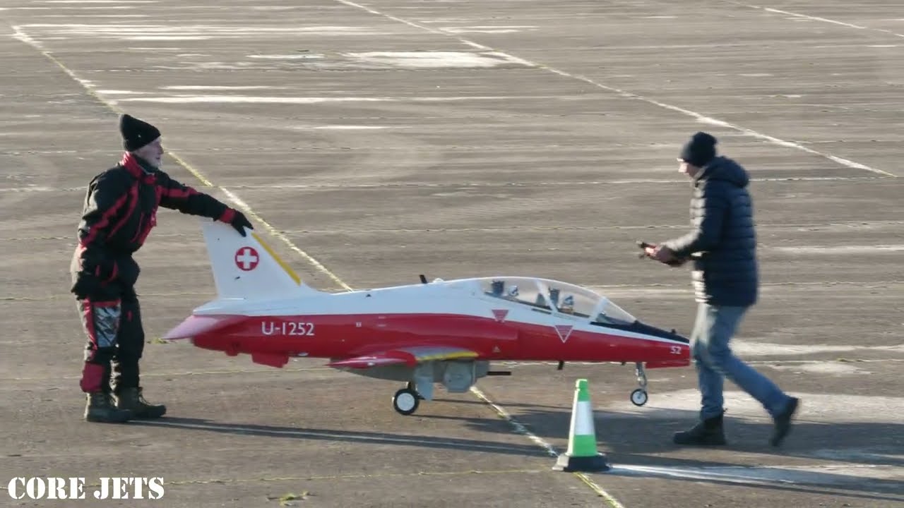 CARF MODELS 1:3.75 scale BAE Hawk 2nd flight piloted by Andy Hetherington.