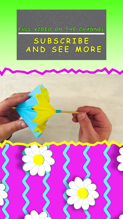 folding umbrella from paper  /  paraguas plegable origami  / #origami #papercraft