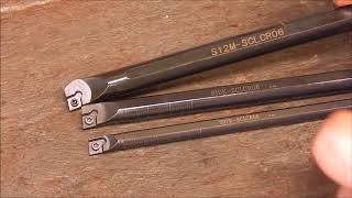 Three piece carbide insert boring bar set from Banggood - excellent