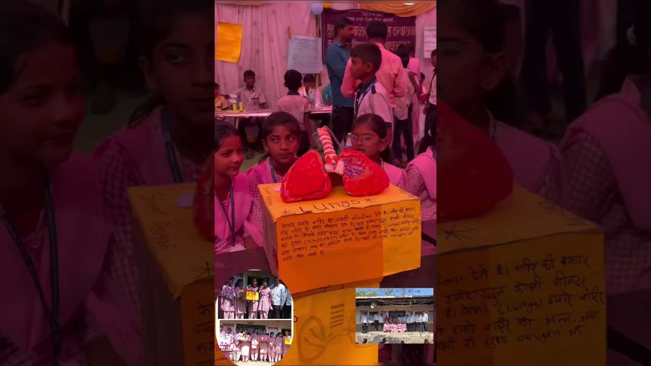 "First and second rank in the science exhibition"  HJP Girls school 🏫 💖 🏆🏆