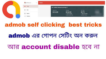 admob secret setting..self clicking best trick admob option
