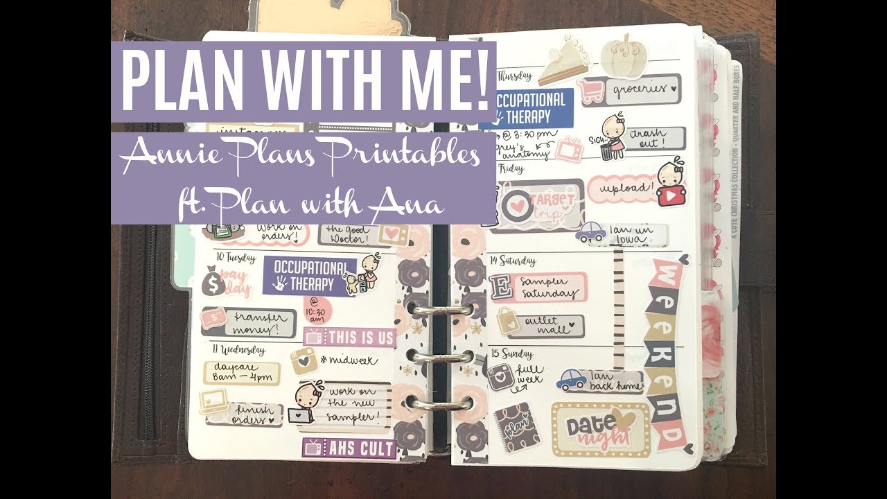 PLAN WITH ME | Annie Plans Printables ft. Plan with Ana - YouTube