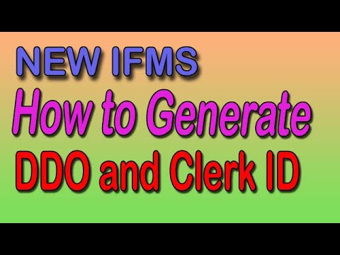 New IFMS- How to Generate ID and Password on NEW IFMS