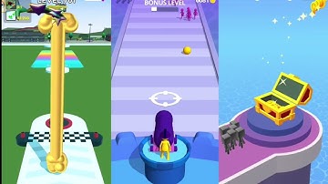 Tall Man Run, Join Clash 3D, and Count master: Crowd Runners 3D | Side by Side Gameplay