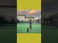【テニス】一人球出し練習でチャンスボールの練習をする（意外と難しい）#shorts