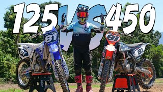 125 vs 450 - LAPTIME BATTLE
