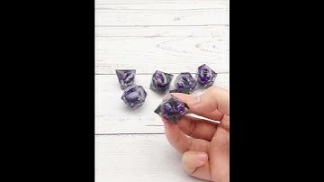 DND Dice Set Sharp Edge Resin Dice.